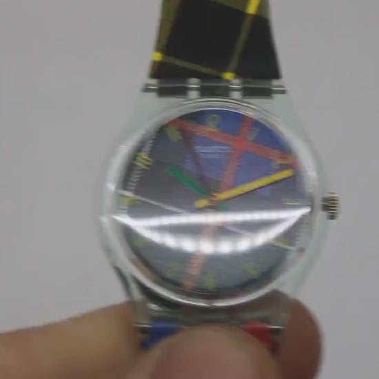 1995 Vintage Gents Swatch 'Mc Square'  GG137, New Old Stock, Unused, original condition, working