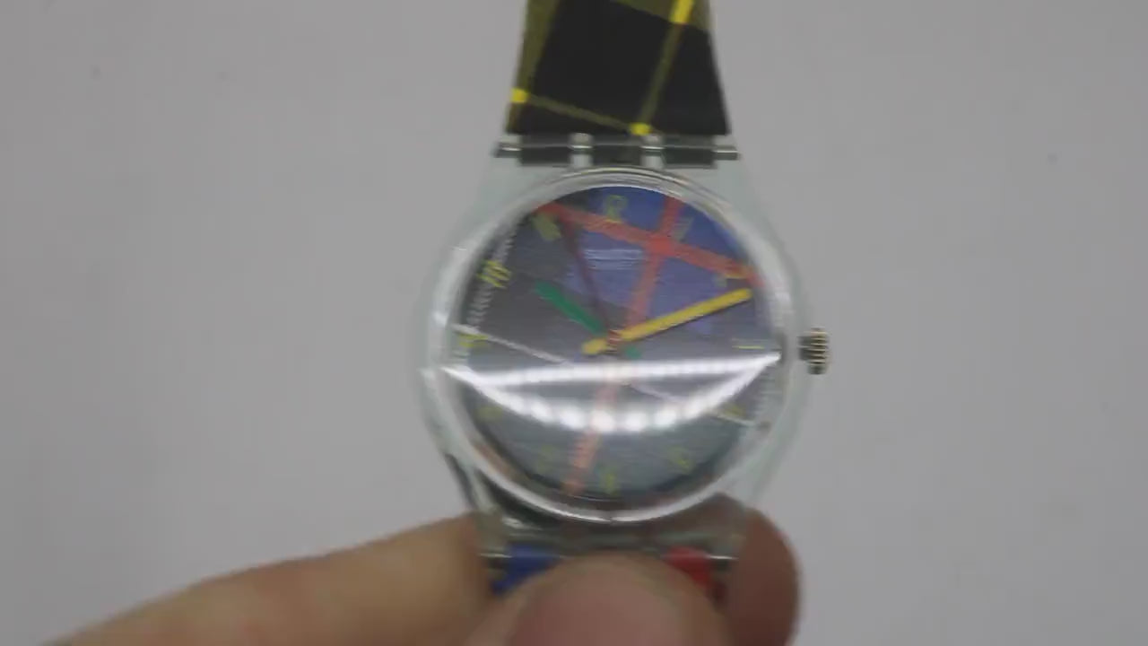1995 Vintage Gents Swatch 'Mc Square'  GG137, New Old Stock, Unused, original condition, working