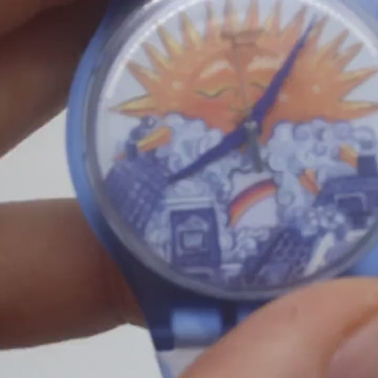 Swatch New Gent, 41mm, Amsterdam Destination Art Special, A Promise Of Sun, new, never used