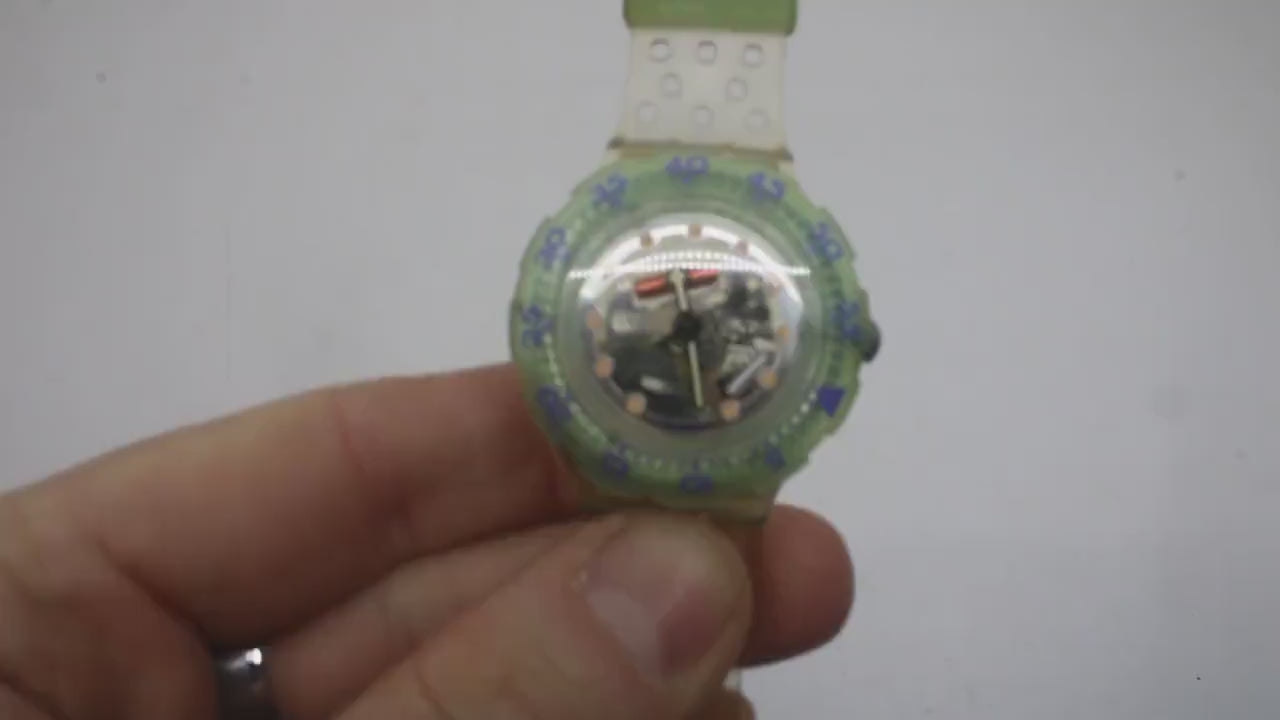 1992 Vintage Swatch Scuba 'Jelly Bubbles' SDK104, Mint Condition, working fine