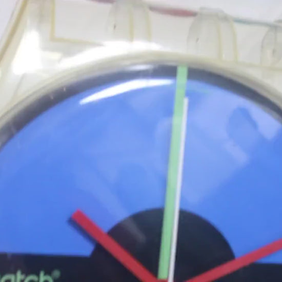Nice Condition 1987 Maxi Swatch, Nautilus, MGK102 unique, Vintage with flaws