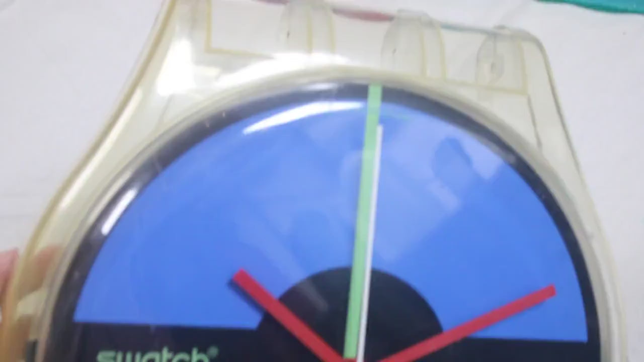 Nice Condition 1987 Maxi Swatch, Nautilus, MGK102 unique, Vintage with flaws