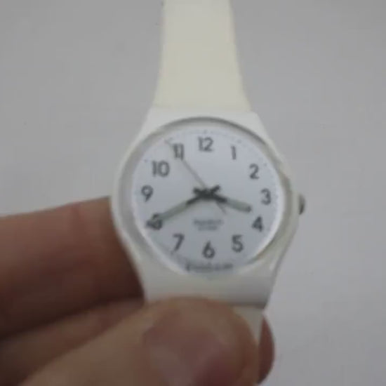 Gents 34mm Swatch, 'Just White', GW151, working
