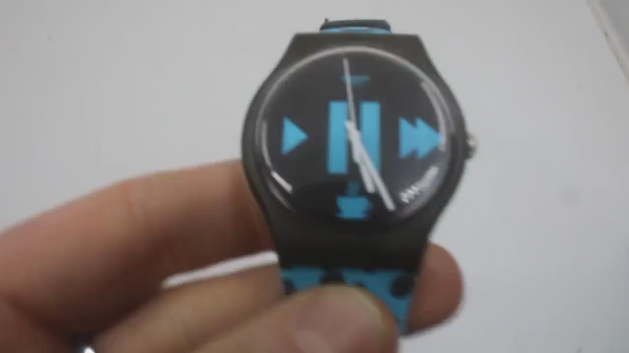 Vintage New Gents Swatch 'Coffee Blues'  SUOC106, in MINT condition, working, with the original strap