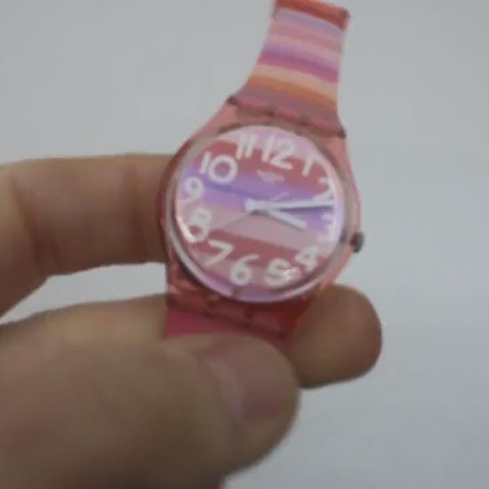 Gents 34mm Swatch watch, Astilbe, GP140, Near Mint condition, working