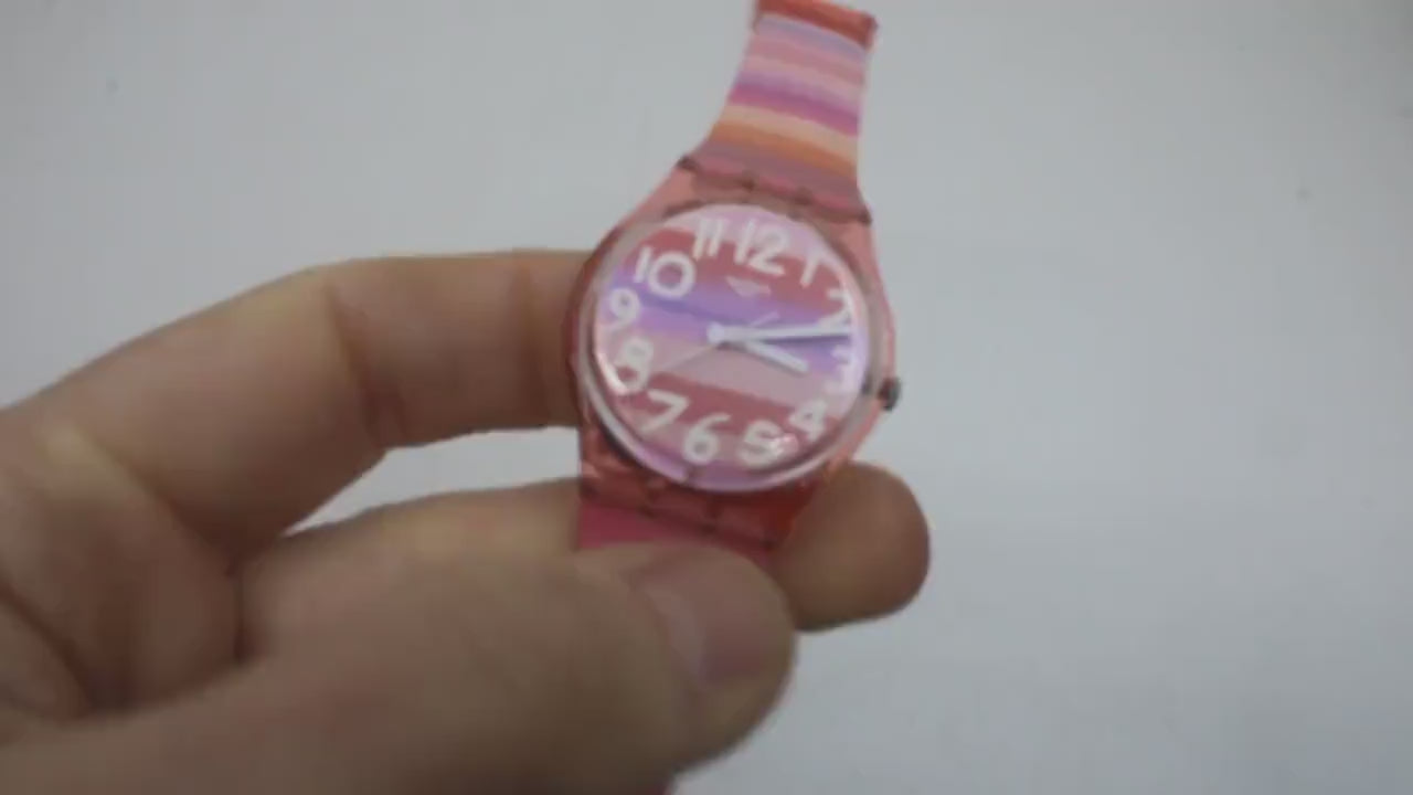 Gents 34mm Swatch watch, Astilbe, GP140, Near Mint condition, working