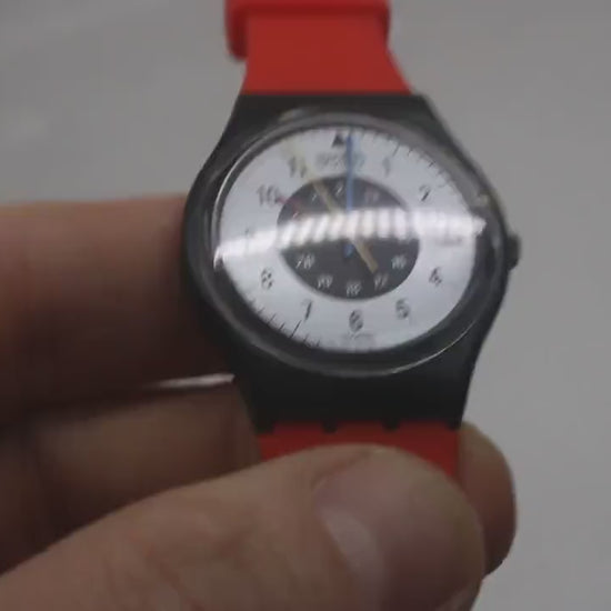 1984 Vintage Gents Swatch, Chrono Tech, GB403, Near Mint Condition, new strap
