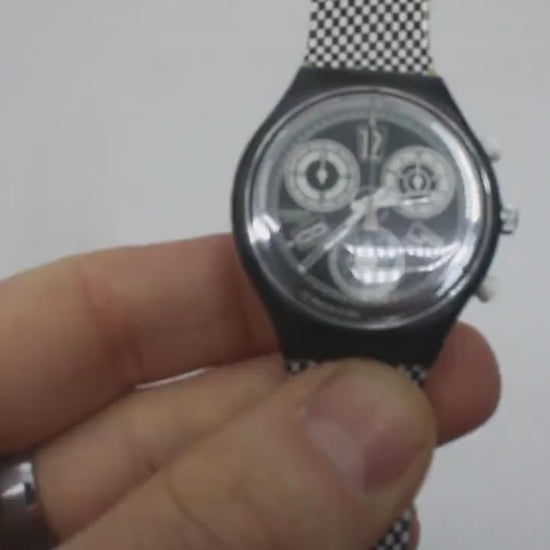 Vintage Gents Chrono Swatch 'Unlimited' SCB116, Near Mint Condition, with the original strap, working