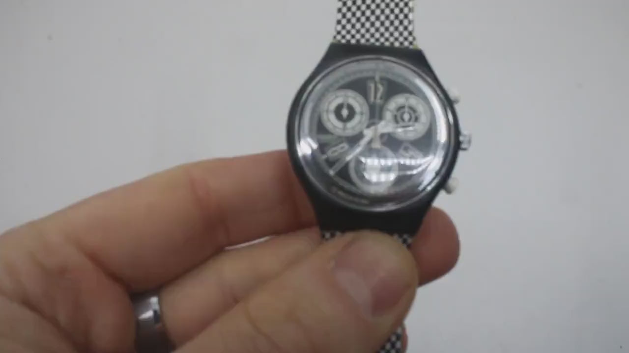 Vintage Gents Chrono Swatch 'Unlimited' SCB116, Near Mint Condition, with the original strap, working