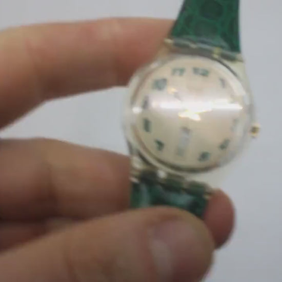 1994 Vintage Gents Swatch 'Tutto Tondo'  GK711, Good, Used Condition, working, with original strap