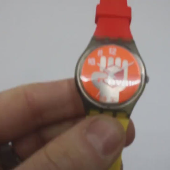 1996 Vintage 34mm Gents Swatch, 'Urgent',  GM134, In Nice, Used Condition,  working
