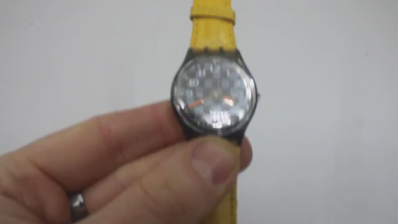 1993 Vintage Gents Swatch 'Clubs'  GM402, New Old Stock, working, with original strap