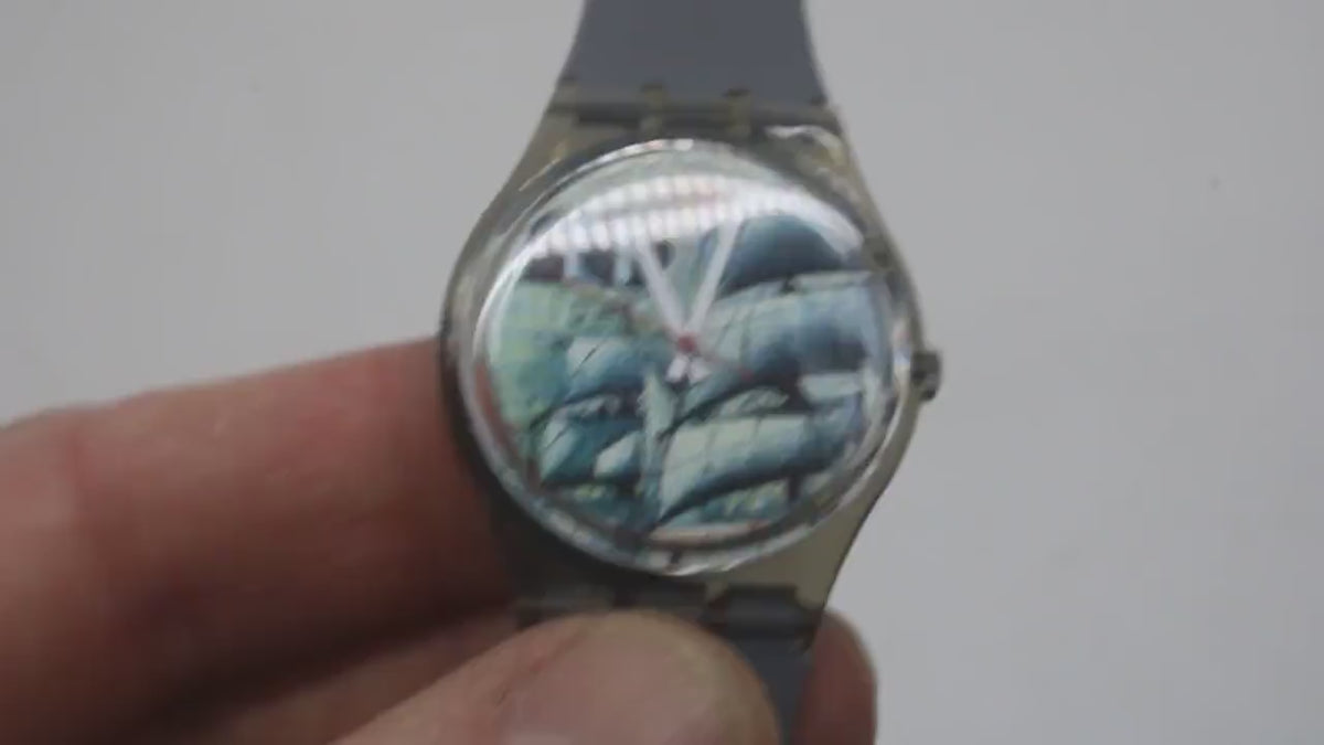 1991 Vintage Swatch watch 'Mark', GM106, new old stock, unworn, worn, new strap