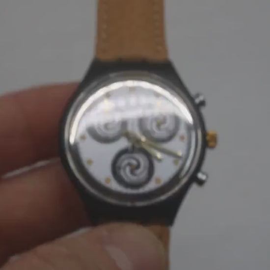 Vintage Chrono Swatch, Sirio, SCM101, Unworn, Working, Original Strap