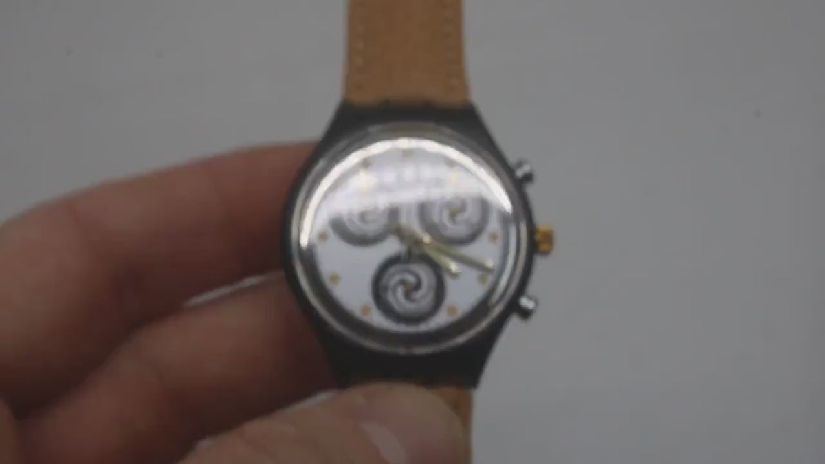 Vintage Chrono Swatch, Sirio, SCM101, Unworn, Working, Original Strap
