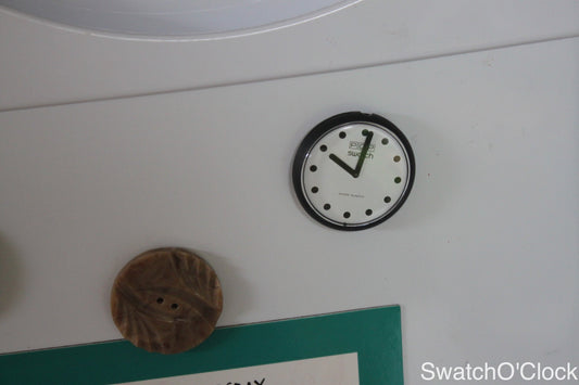 Vintage black Pop Swatch FRIDGE MAGNET, unique!
