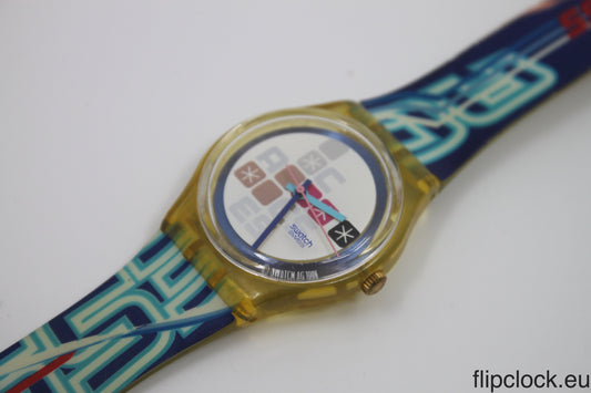 1997 'Comin' thru' vintage gents Swatch SKK105, NO box, WORKING, used, Access Swatch
