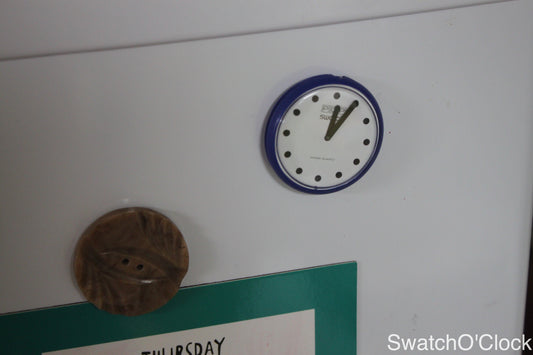 Vintage blue Pop Swatch FRIDGE MAGNET, unique!