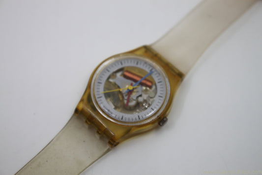 1986, Vintage Swatch, Ladies, 1986, 'Little Jelly', LK103, in used condition, with ORIGINAL strap