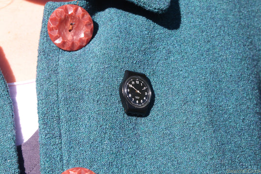 Swatch Pin / Brooch, Vintage & Unique, 1998 Ristretto LB147 Ladies Swatch PIN - Non-working Dummy Swatch converted to PIN, very wearable