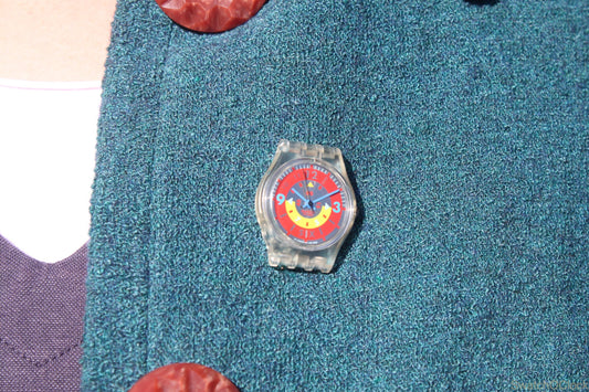 Swatch Pin / Brooch, Vintage & Unique, 1993 Hielo LK146 Ladies Swatch PIN - Non-working Dummy Swatch converted to PIN, very wearable