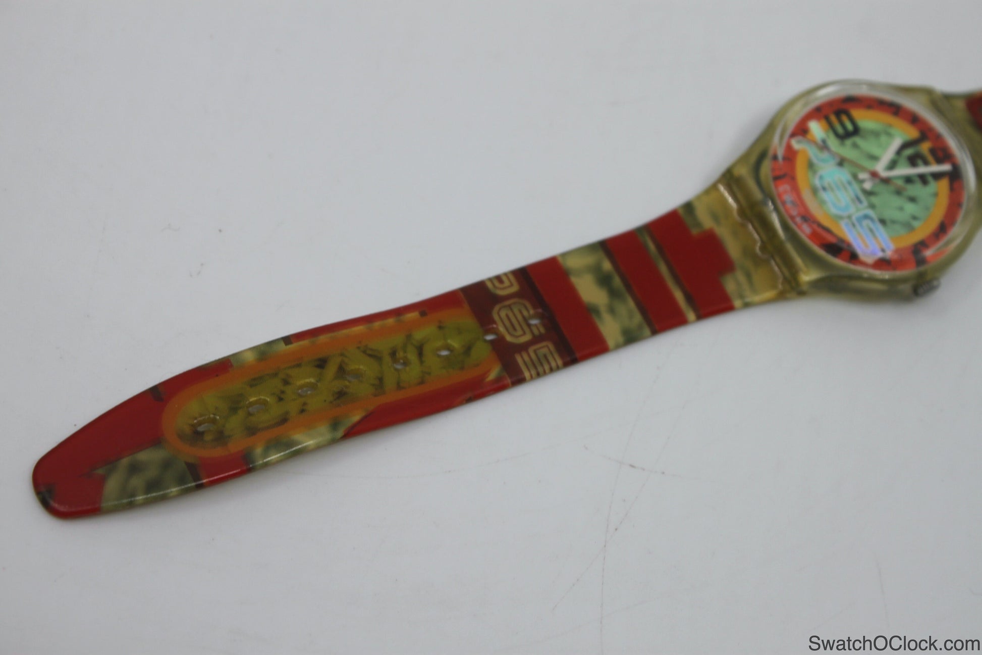 1996, Vintage Gents Swatch 'Ricecake', GK217, NO box, In Good Nearly Mint Condition, working 100%, Original strap