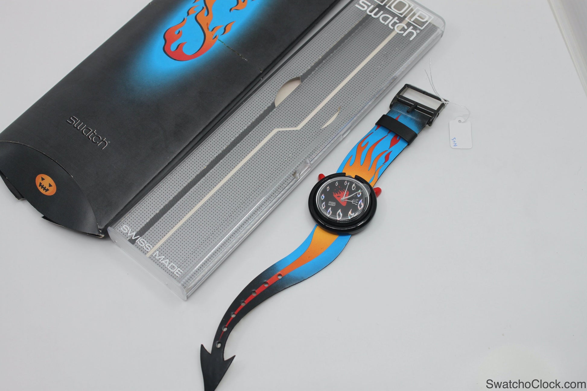 1995, Swatch, PopSwatch, 'Hot Stuff', PMB103, NEW OLD STOCK, never used