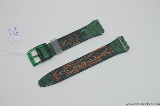 1998, Vintage Swatch Strap, 'The Devil', GG900, 17mm, Gents, New Old Stock