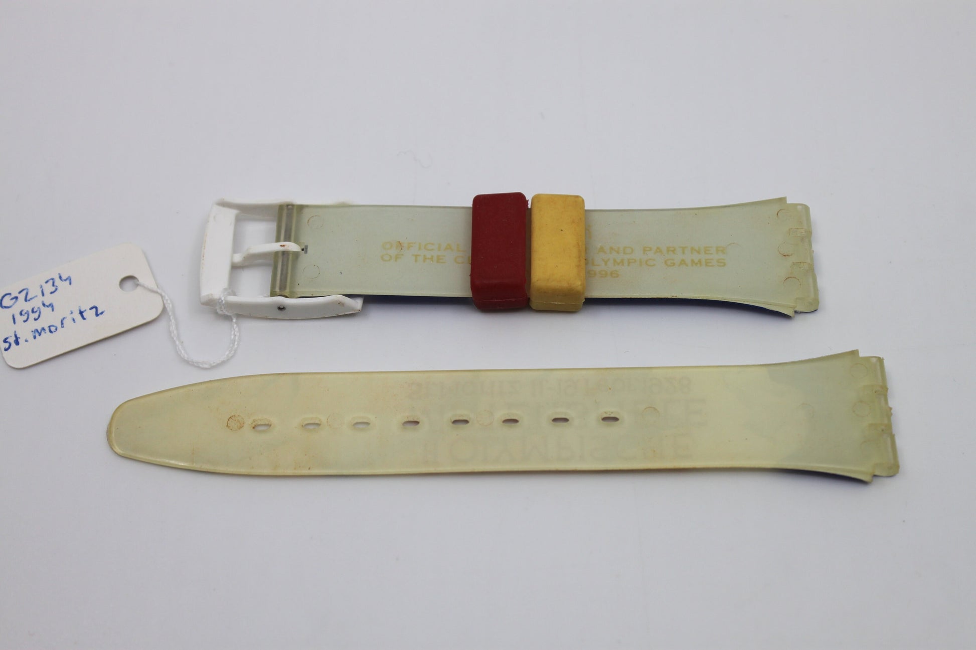1994, Vintage Olympic Swatch Strap, 'St. Moritz', GZ134, 17mm, Gents, New Old Stock