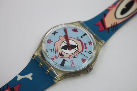 1991, Swatch, Gents, 'Gulp!!!', GK139, NEW and UNWORN, working 100%, original strap