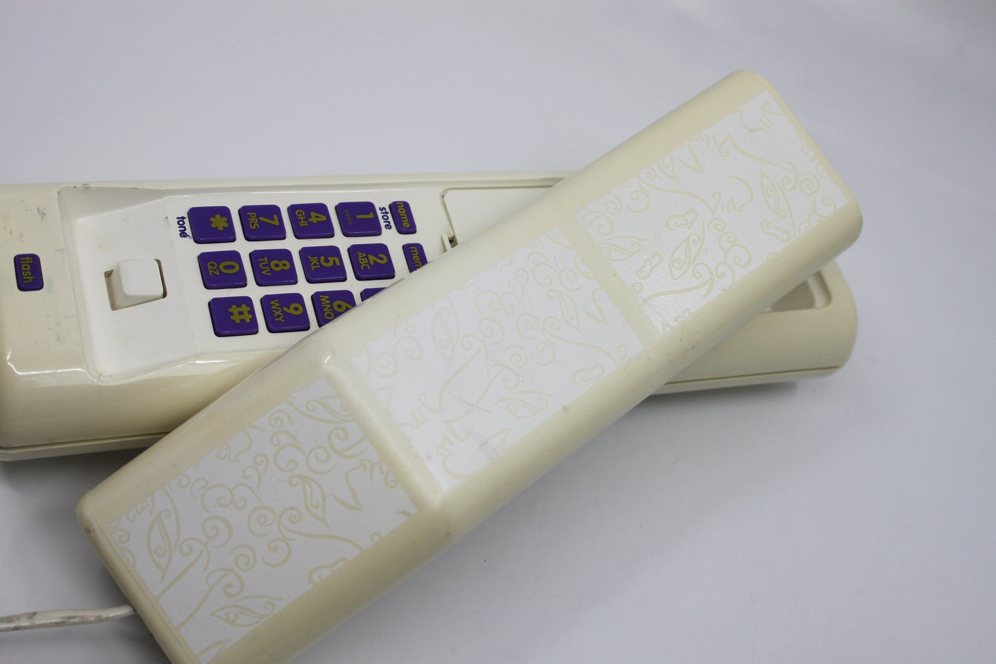 1980s Swatch original TwinPhone, unique and very collectible, white with white cord