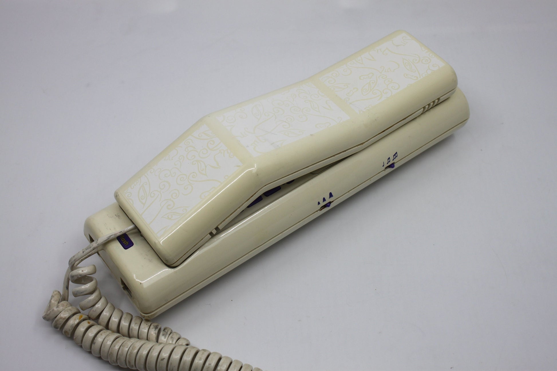 1980s Swatch original TwinPhone, unique and very collectible, white with white cord