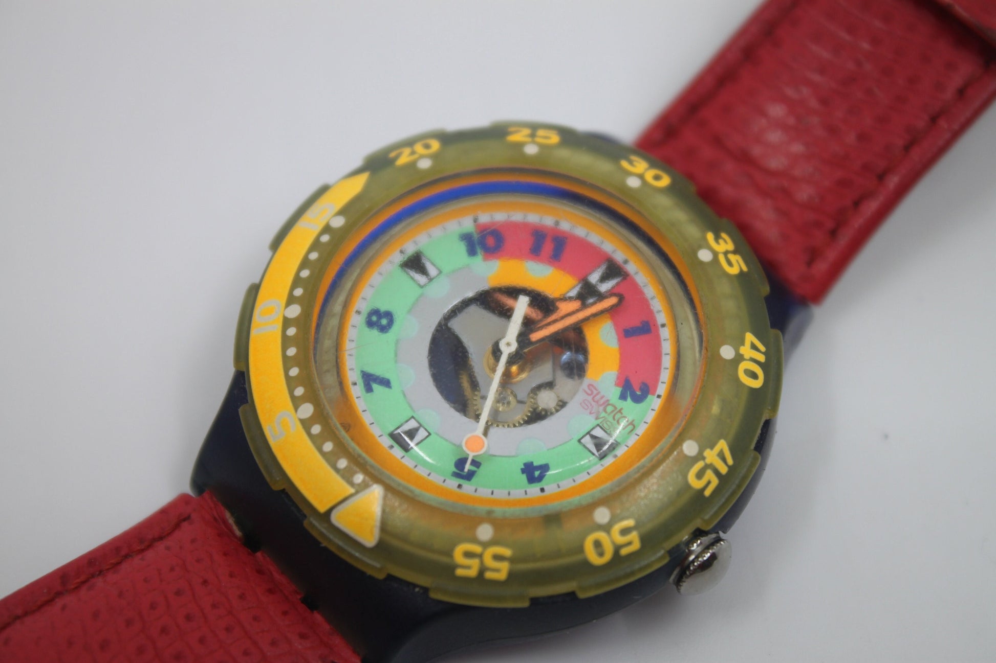 1995 Vintage Swatch Scuba 'Lobster' SDN118, Good Condition, Original Strap, Working 100%