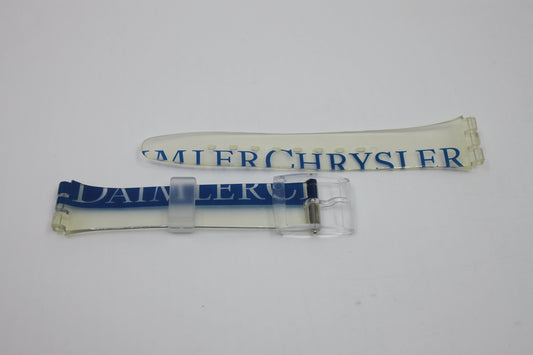 1996, Vintage Swatch Strap, 'Transparent' 'Daimler-Chrysler', GZ157, 17mm, Gents, New Old Stock