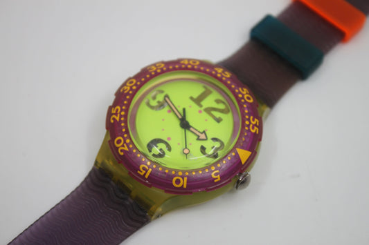 1992 Scuba SDN103 'Spray Up', vintage Swatch, NO box, working 100%, ORIGINAL strap