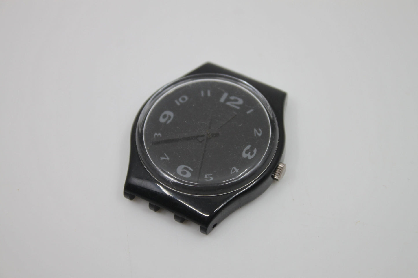 1992, Gents Swatch, GB144, 'After Dark', original DUMMY, NON-working, NO strap