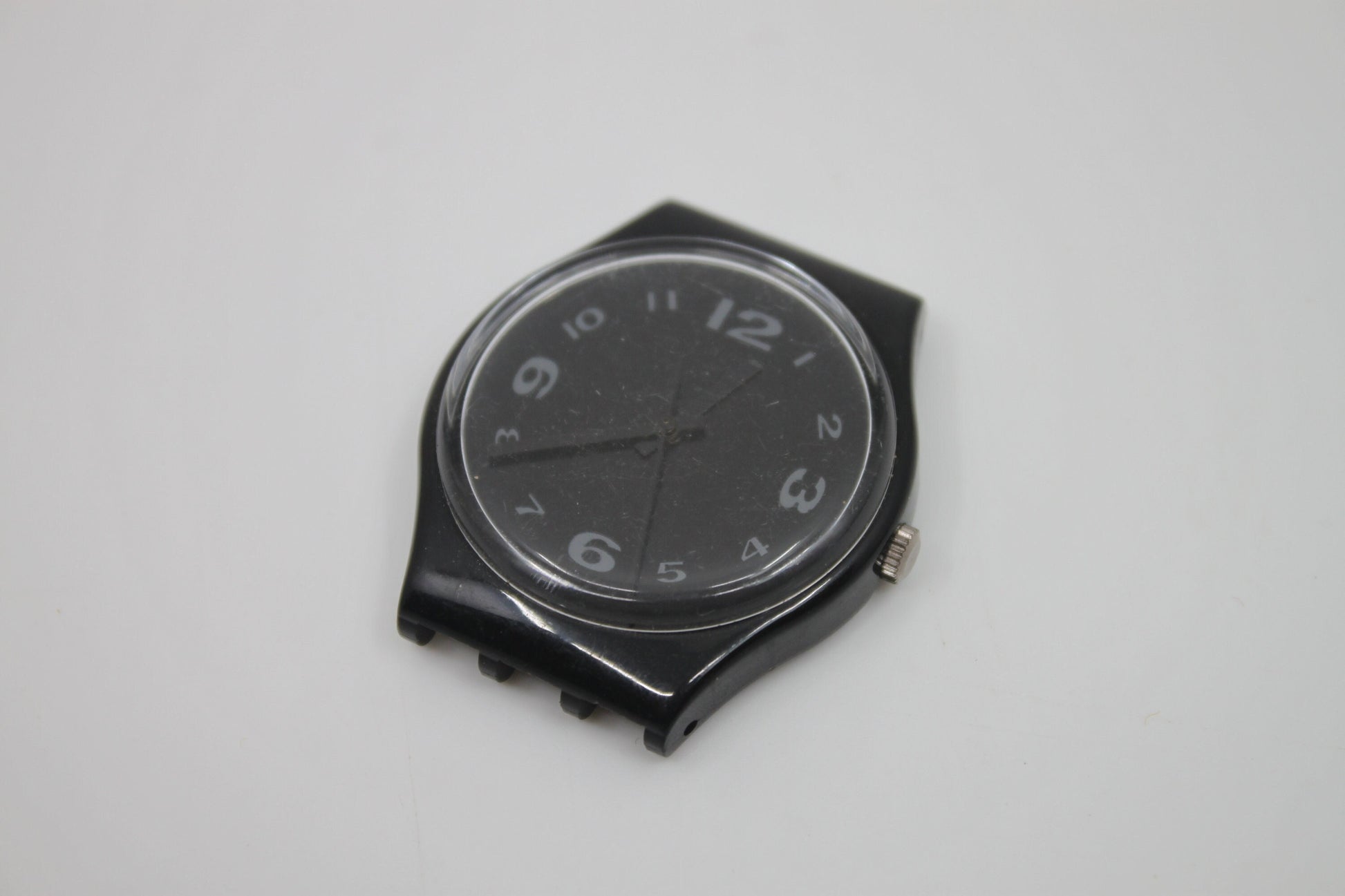 1992, Gents Swatch, GB144, 'After Dark', original DUMMY, NON-working, NO strap