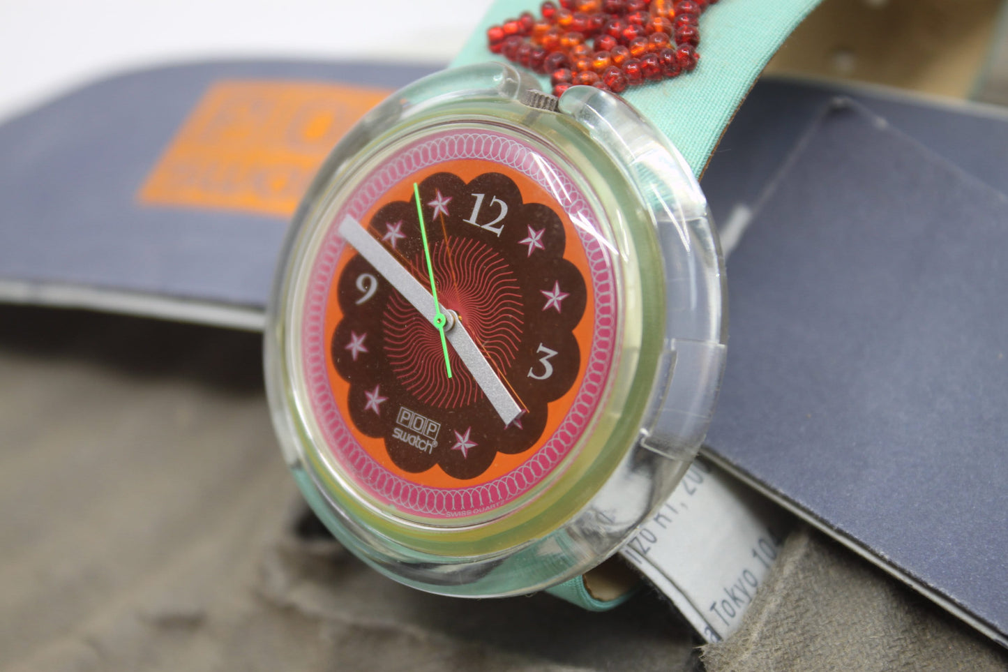 1993, Swatch, PopSwatch, 'Soupe de Poisson', PWZ106, NEW OLD STOCK, with Original Packaging