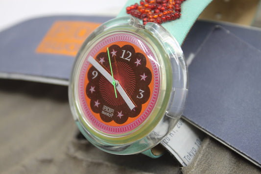 1993, Swatch, PopSwatch, 'Soupe de Poisson', PWZ106, NEW OLD STOCK, with Original Packaging