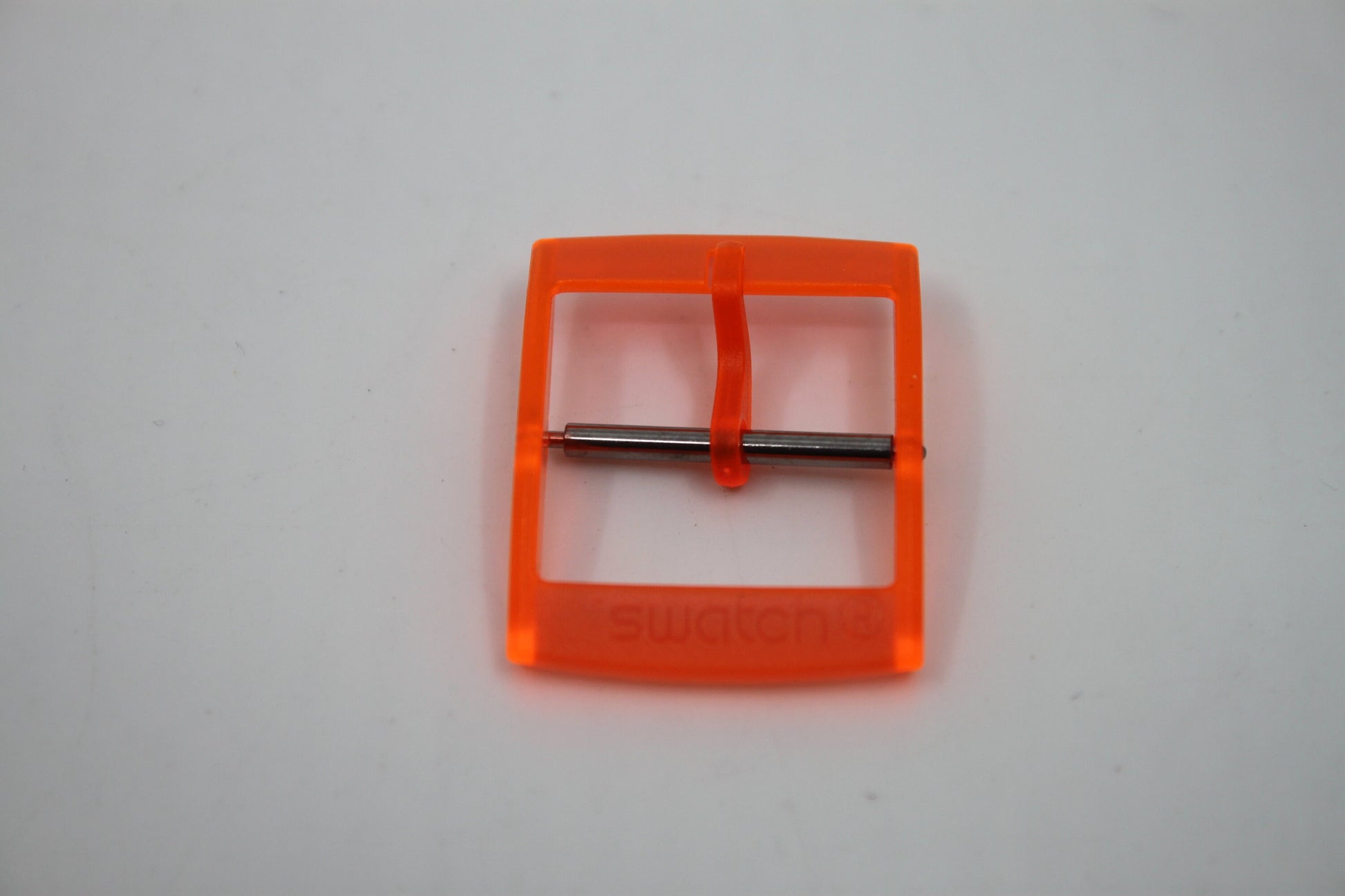 1990s, Vintage Original Swatch Buckle + Pin Set, for Aqua Chrono (and others?), Translucent Orange