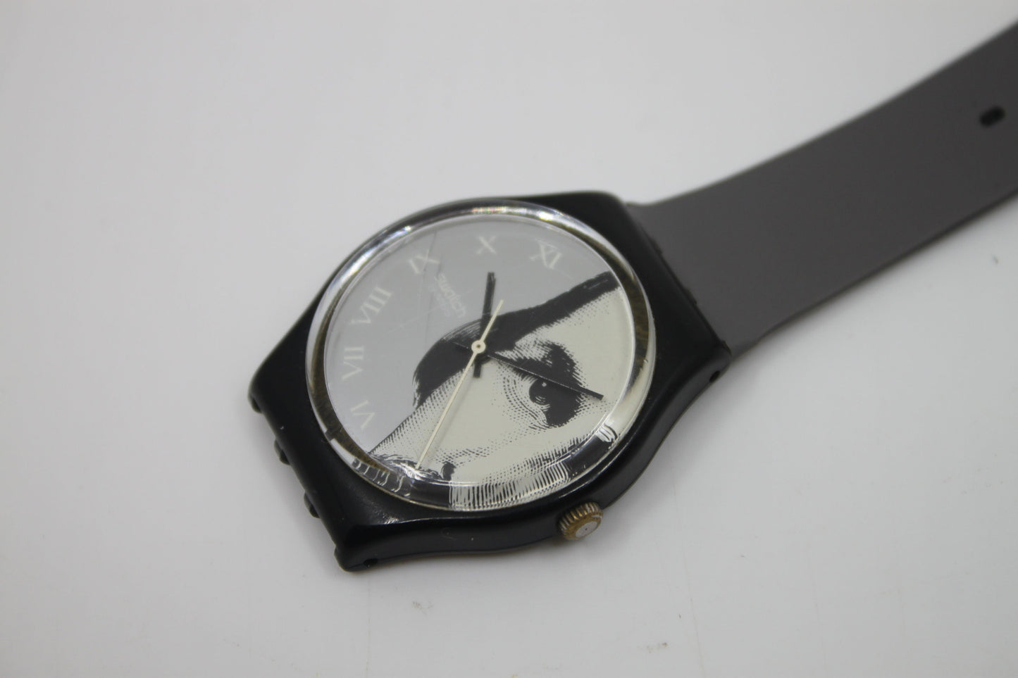 Unique, Vintage Swatch Keychain, GK141, 1992, Glance, made from recycled, NON-working Gents Swatch watch