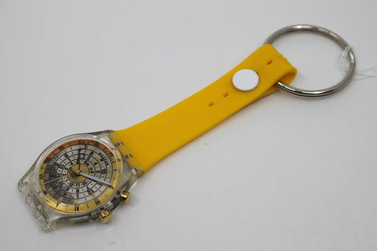 Unique, Vintage Swatch Keychain, GK901, 1996, Tierra, made from recycled, NON-working Gents Swatch watch