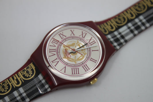 1995 Vintage Gents Swatch 'Mr. Watson' GR128, NEW OLD STOCK, Never Worn, working 100% with original strap