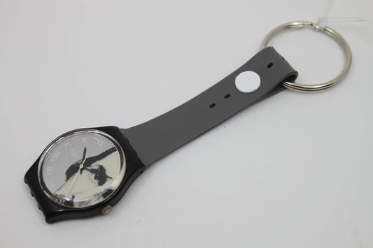 Unique, Vintage Swatch Keychain, GK141, 1992, Glance, made from recycled, NON-working Gents Swatch watch