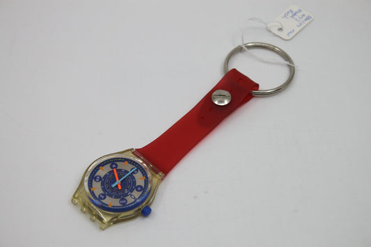 Unique, Vintage Swatch Keychain, SSK104, 1993, 'Metal Flash', made from recycled, NON-working Gents Swatch watch