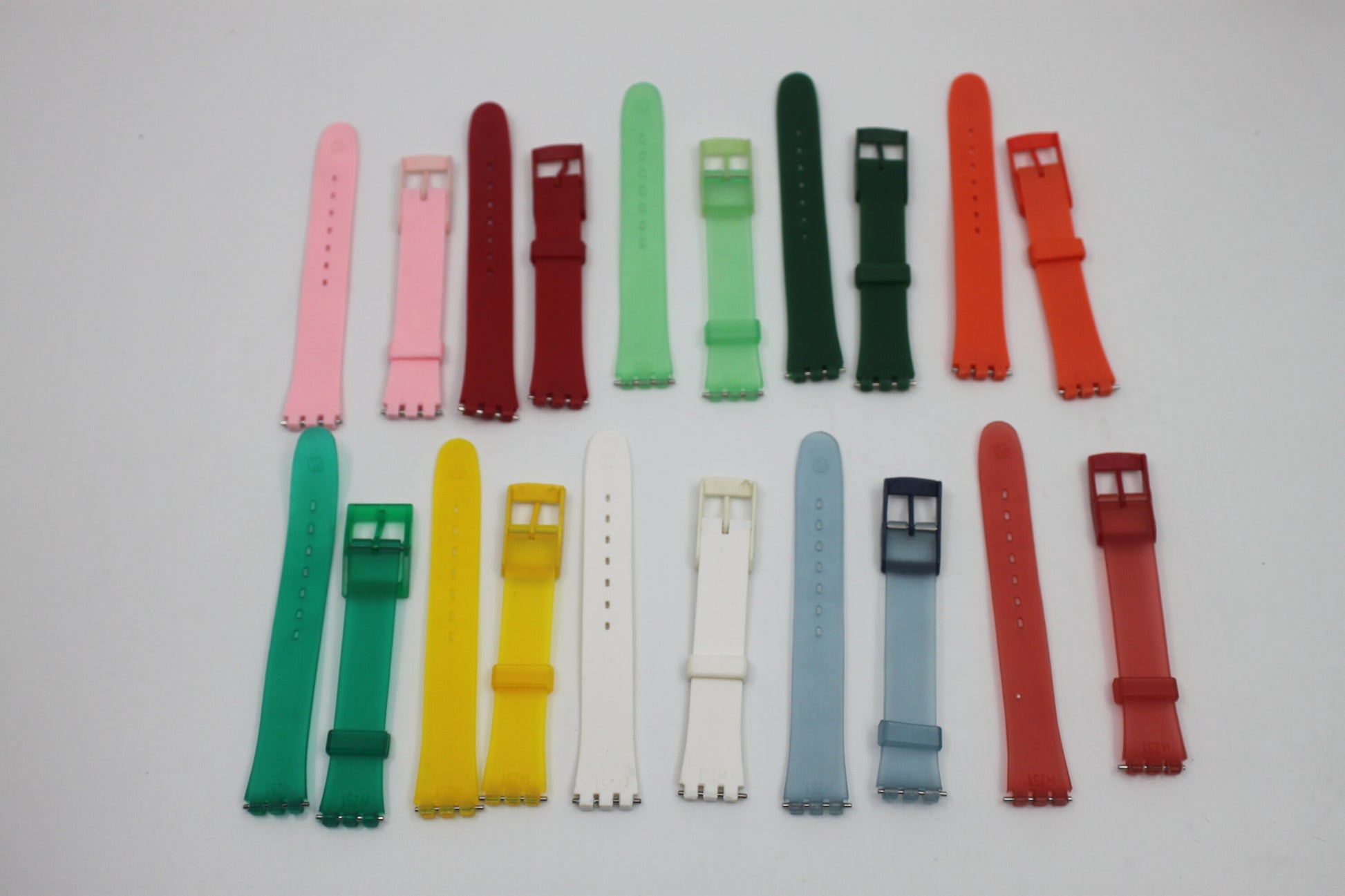 Set of 10, NON-original, NON-Swatch, 12mm Ladies Swatch straps, new and UNWORN