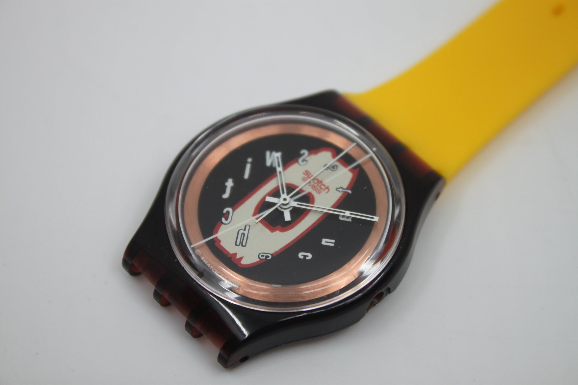 Unique, Vintage Swatch Keychain, SKR100, 1996, 'Drop Out', made from recycled, NON-working Gents Swatch watch