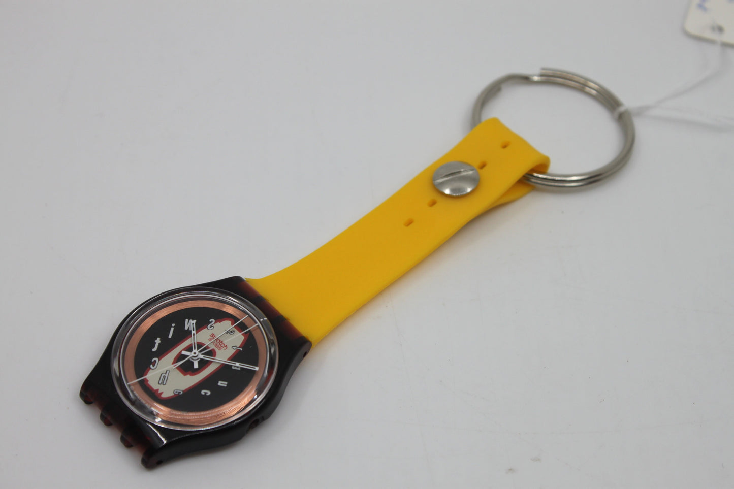 Unique, Vintage Swatch Keychain, SKR100, 1996, 'Drop Out', made from recycled, NON-working Gents Swatch watch