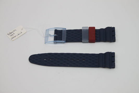 1996, Vintage Swatch Strap, 'Waterwhirl', SBN104, Aqua Chrono, 19mm, NEW OLD STOCK, Never Used