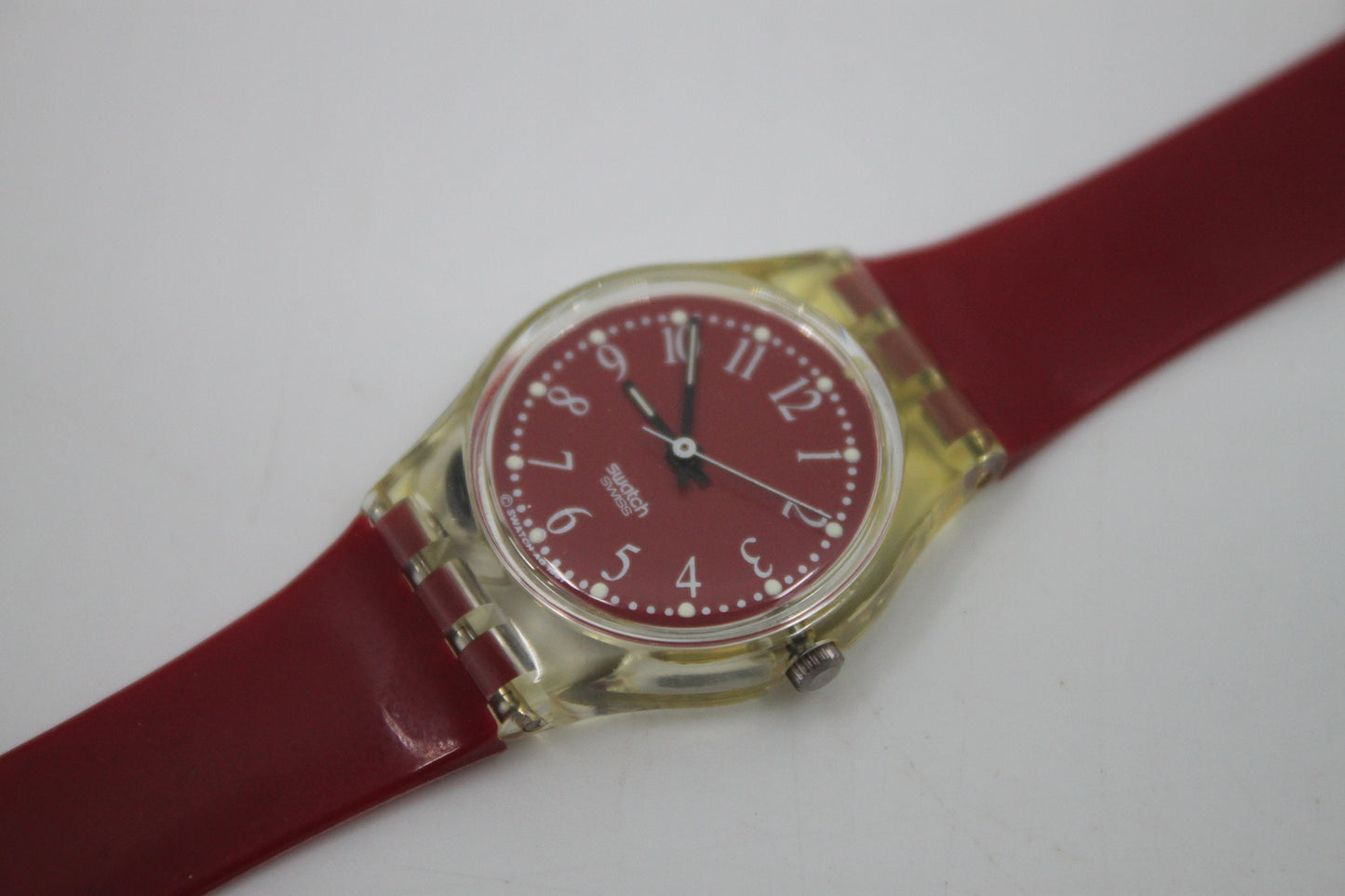 1992, Vintage ladies Swatch, 'Rote-Lei' LK128,New Old Stock, Never Worn, Brand New strap